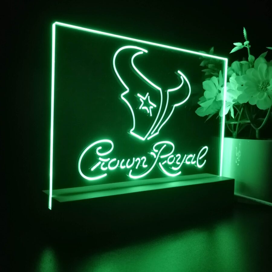 Crown Royal Bar Houston Texans Est 2002 Night Light Pub Bar Lamp - Image 7