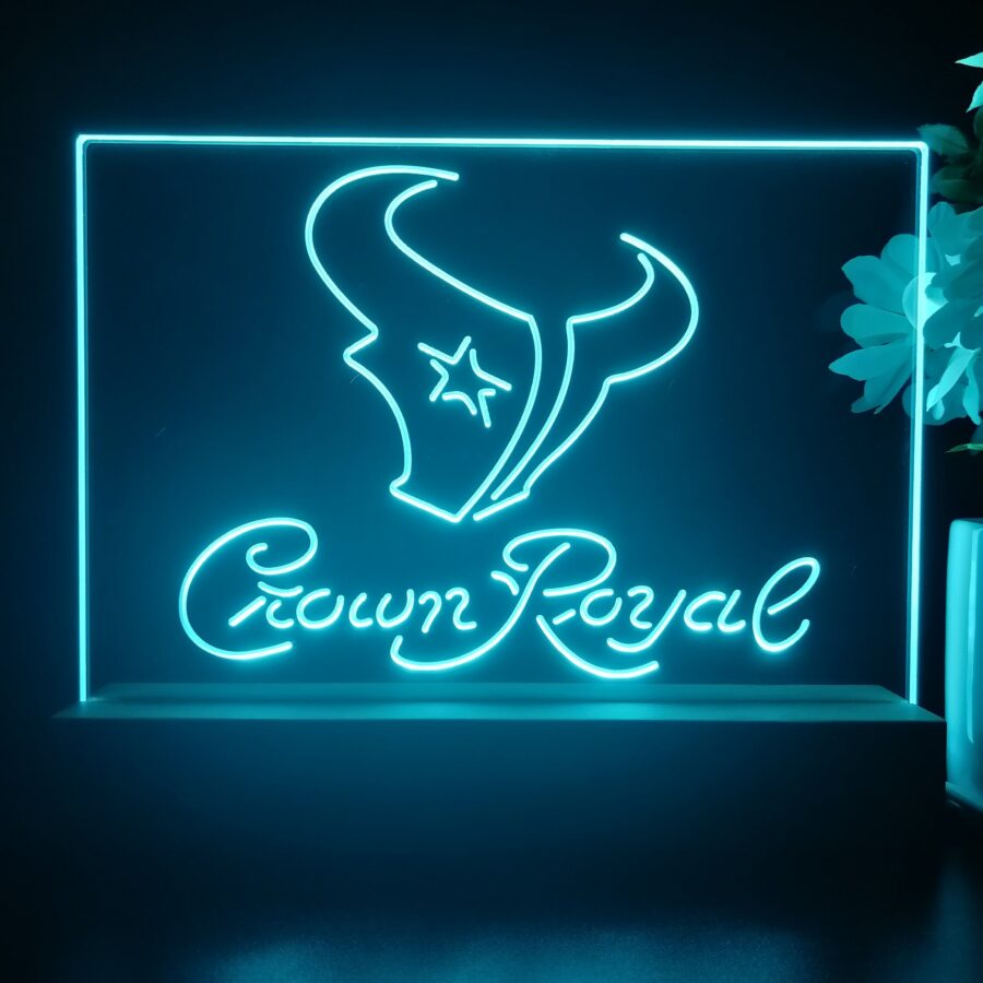 Crown Royal Bar Houston Texans Est 2002 Night Light Pub Bar Lamp - Image 3