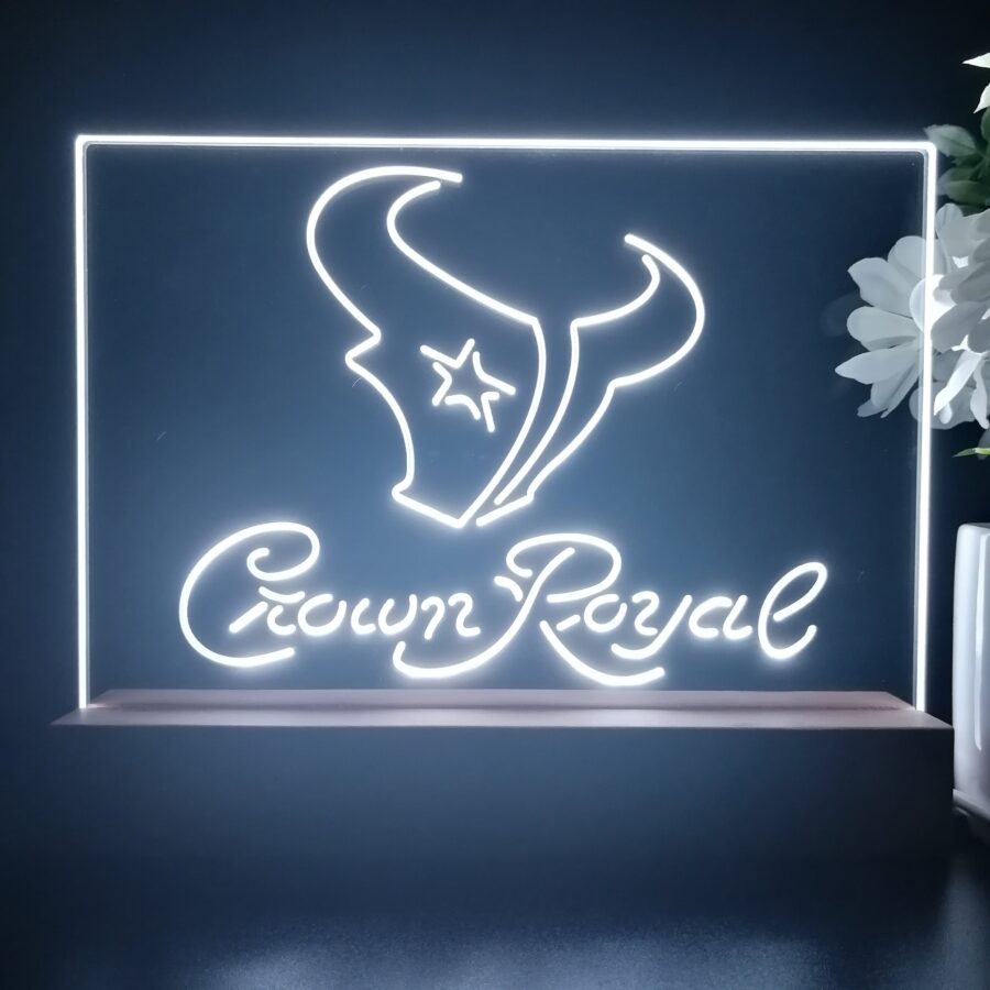 Crown Royal Bar Houston Texans Est 2002 Night Light Pub Bar Lamp - Image 4