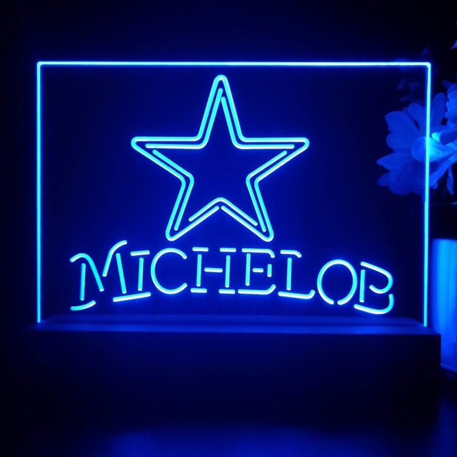 Michelob Bar Dallas Cowboys 3D Illusion Night Light Desk Lamp - Image 3