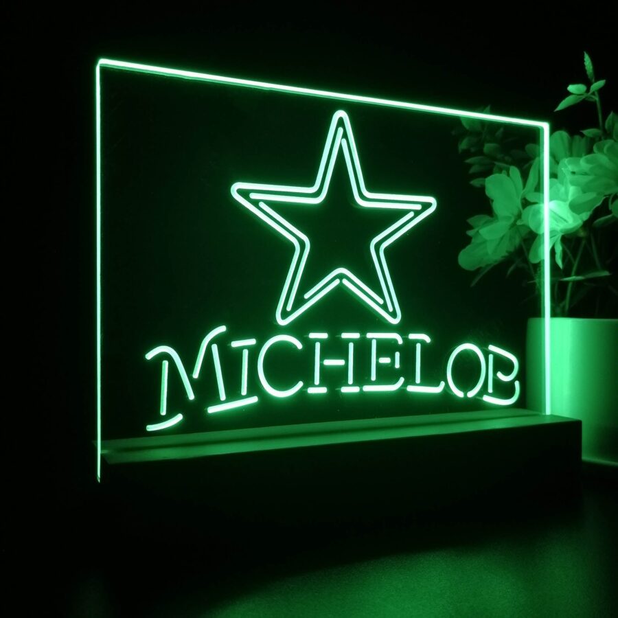 Michelob Bar Dallas Cowboys 3D Illusion Night Light Desk Lamp - Image 5