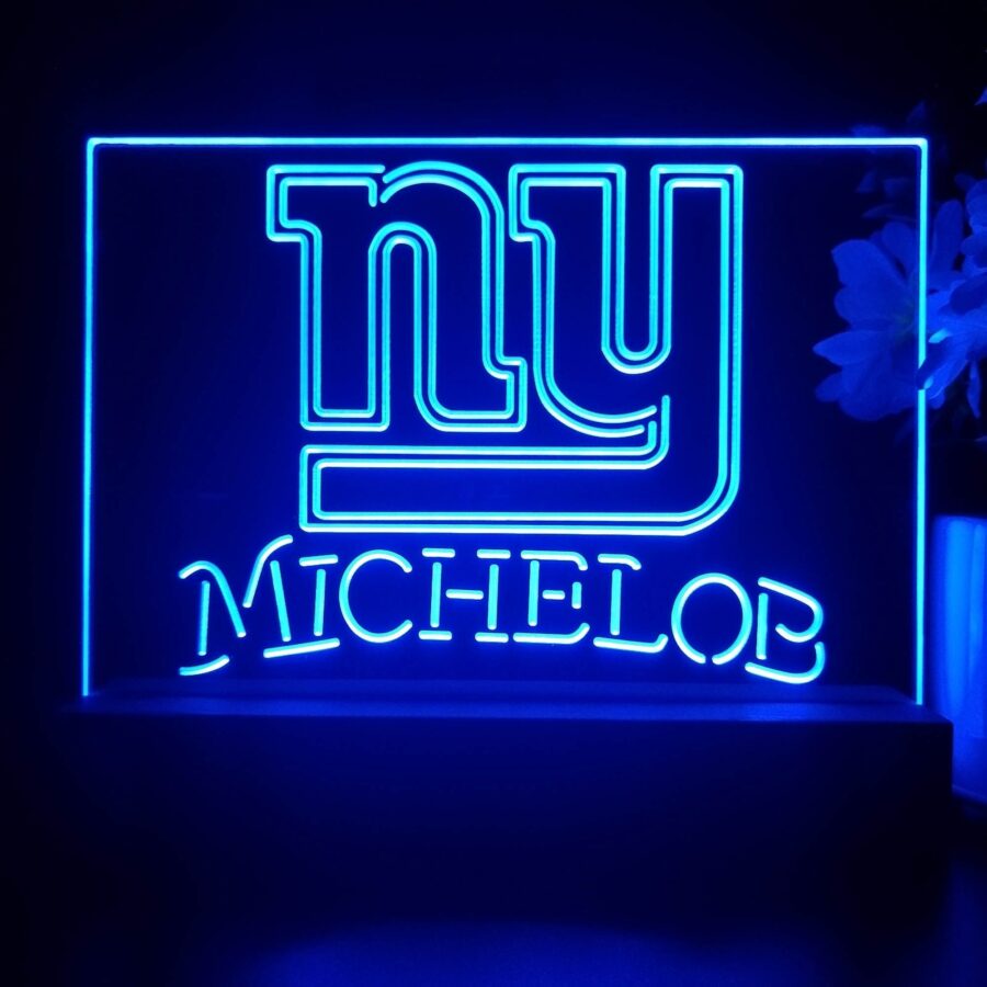 Michelob Bar New York Giants 3D Illusion Night Light Desk Lamp - Image 2