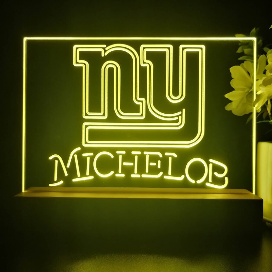Michelob Bar New York Giants 3D Illusion Night Light Desk Lamp - Image 3