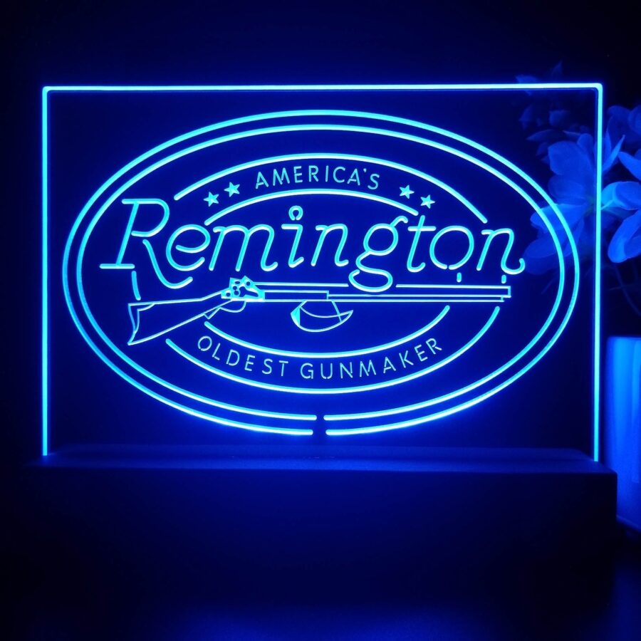 American Remington Garage 3D Illusion Night Light Desk Lamp
