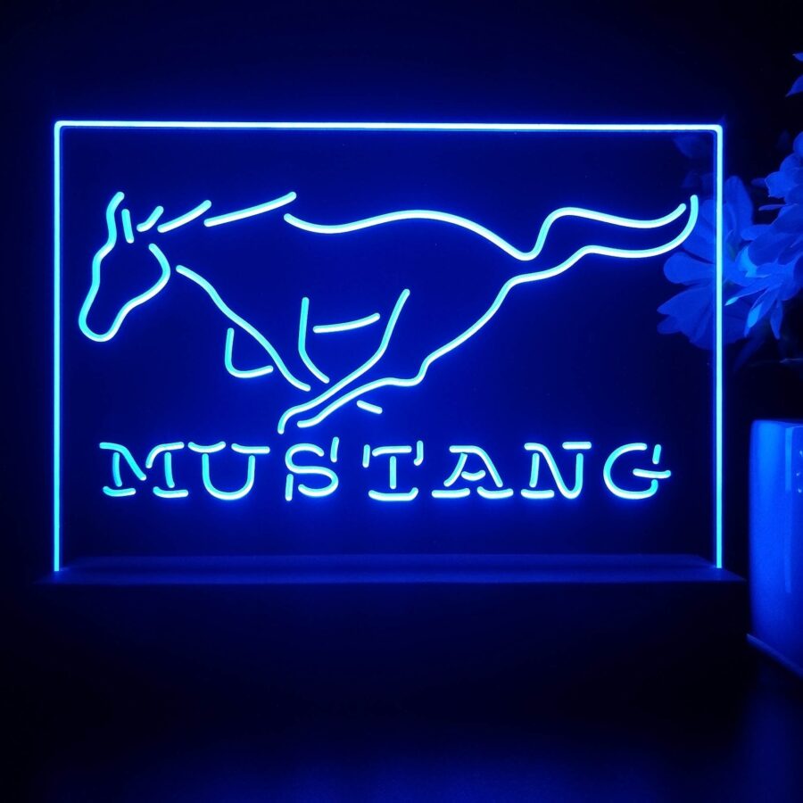 Mustang Ford 3D Illusion Night Light Desk Lamp - Image 4