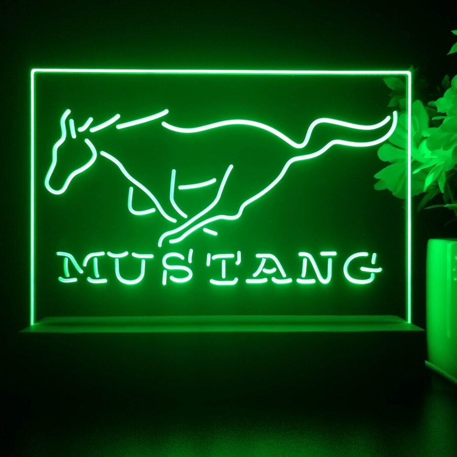 Mustang Ford 3D Illusion Night Light Desk Lamp - Image 3