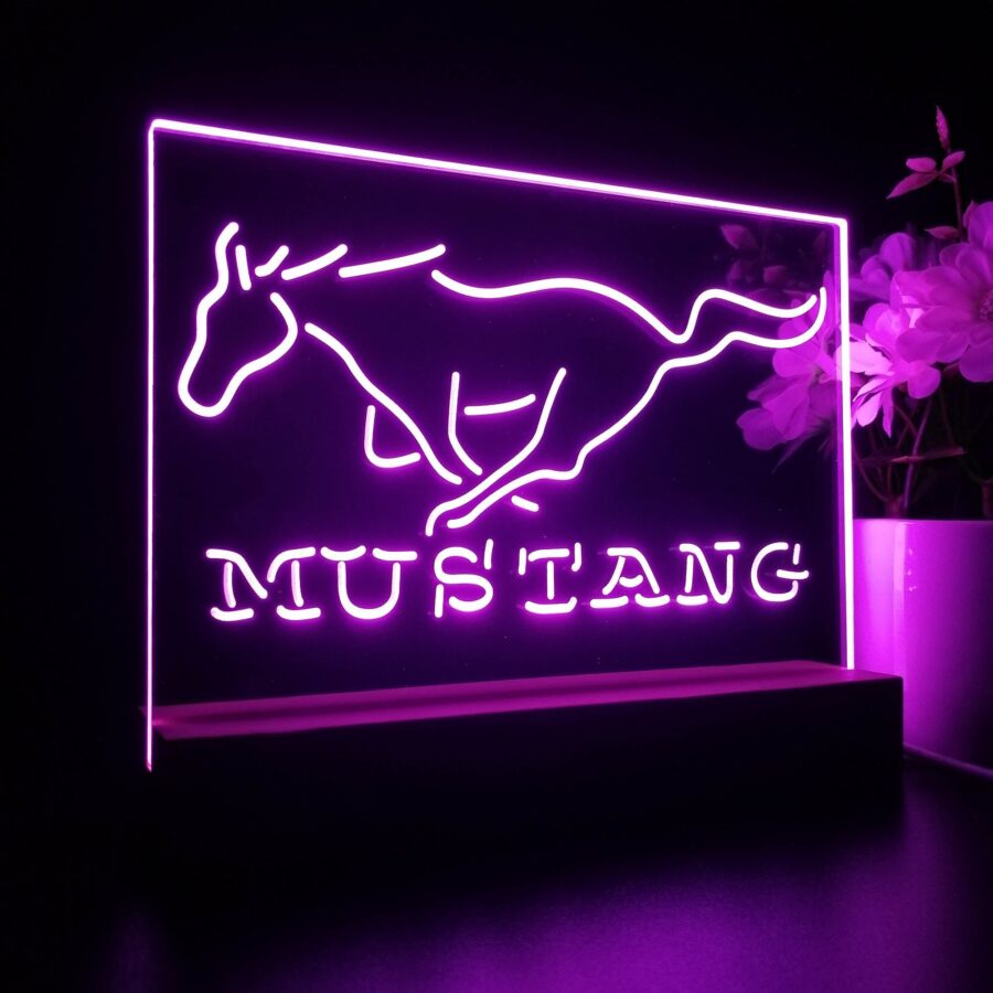 Mustang Ford 3D Illusion Night Light Desk Lamp - Image 5