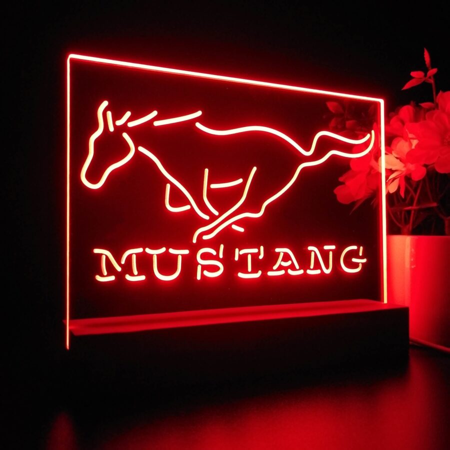 Mustang Ford 3D Illusion Night Light Desk Lamp - Image 7