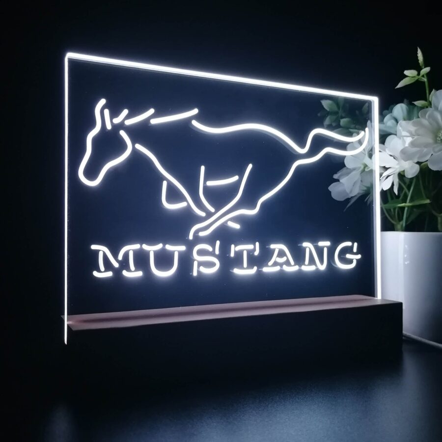 Mustang Ford 3D Illusion Night Light Desk Lamp - Image 6