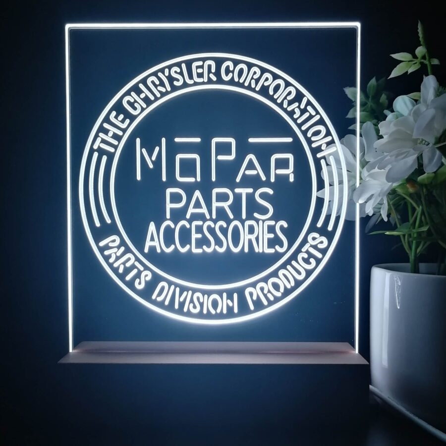Mopar Parts 3D Illusion Night Light Desk Lamp