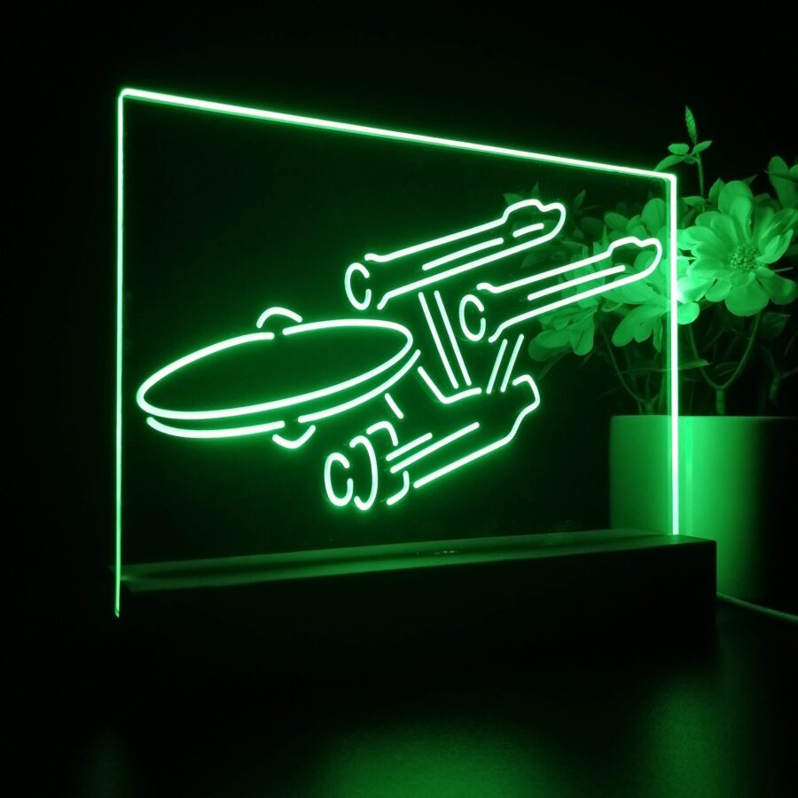 Star Trek Enterprise Space Ship 3D Illusion Night Light Desk Lamp - Image 7