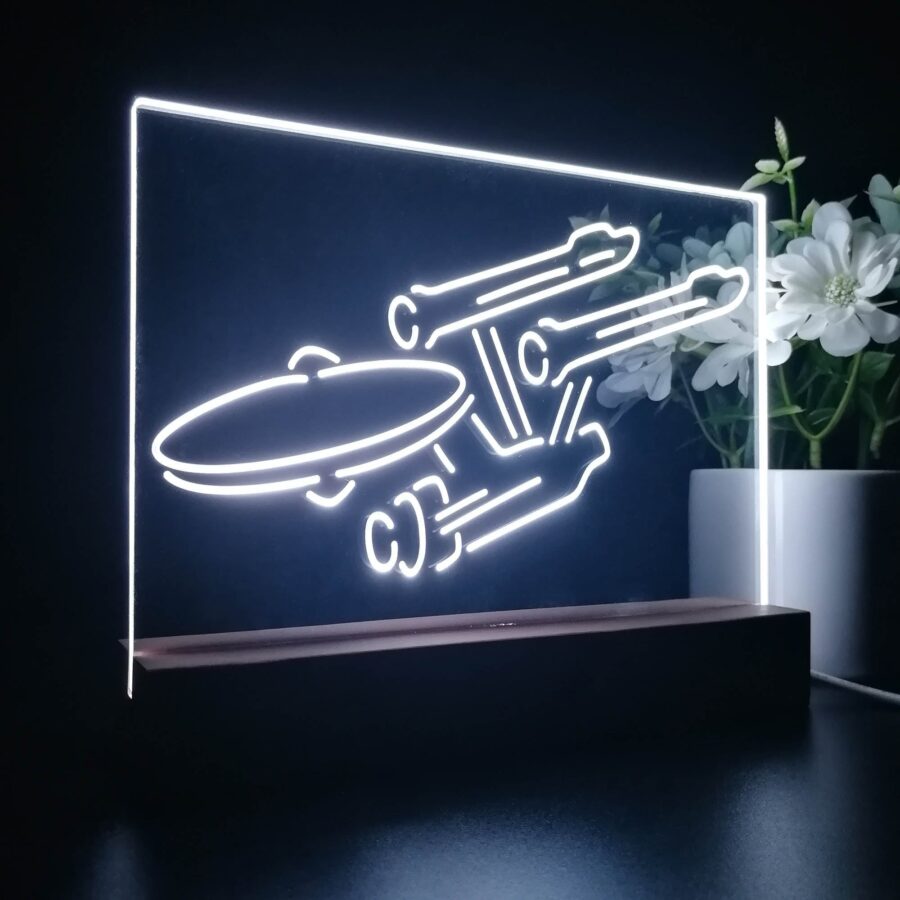 Star Trek Enterprise Space Ship 3D Illusion Night Light Desk Lamp - Image 6