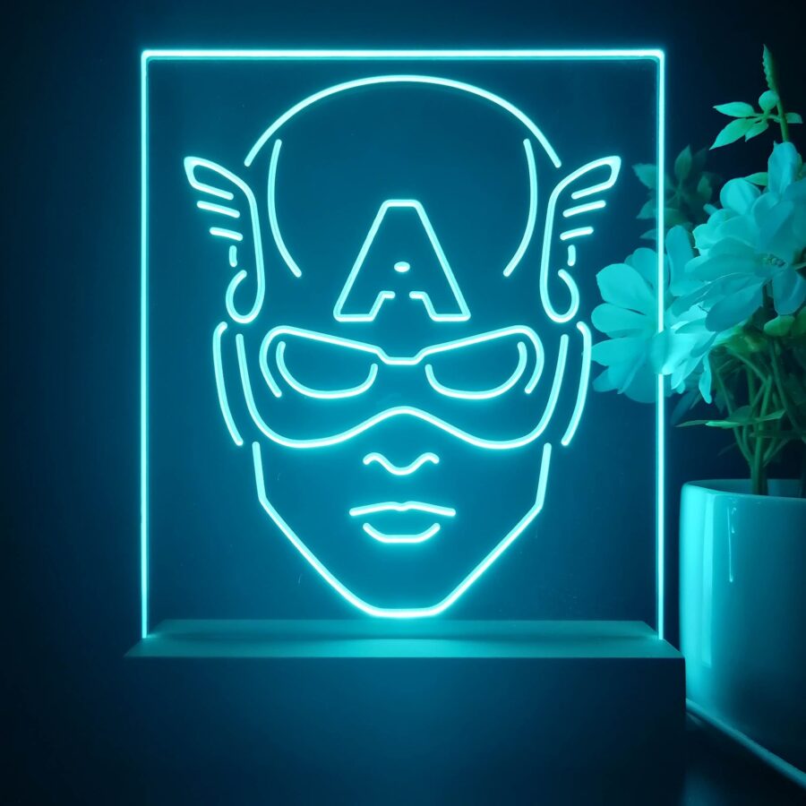 Captain America Marvels 3D Illusion Night Light Desk Lamp - Image 4