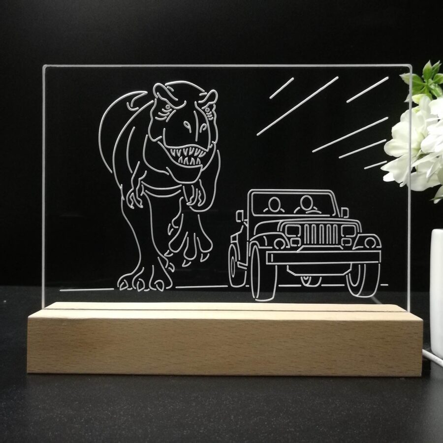 Jurassic Park 3D Illusion Night Light Desk Lamp - Image 8