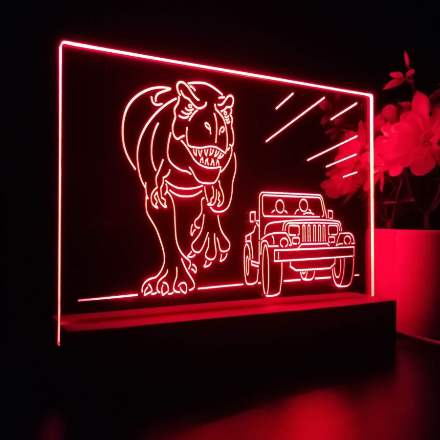 Jurassic Park 3D Illusion Night Light Desk Lamp - Image 7