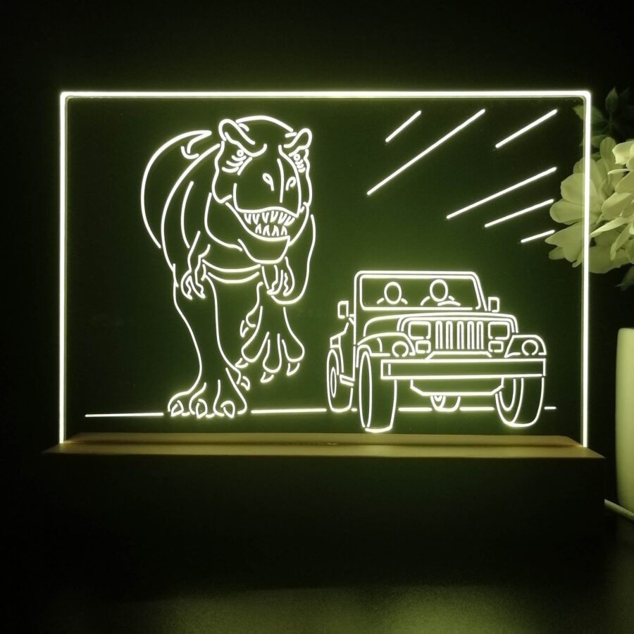 Jurassic Park 3D Illusion Night Light Desk Lamp - Image 2
