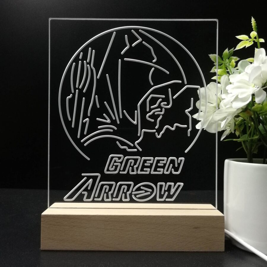 Green Arrow Oliver Queen 3D Illusion Night Light Desk Lamp - Image 8