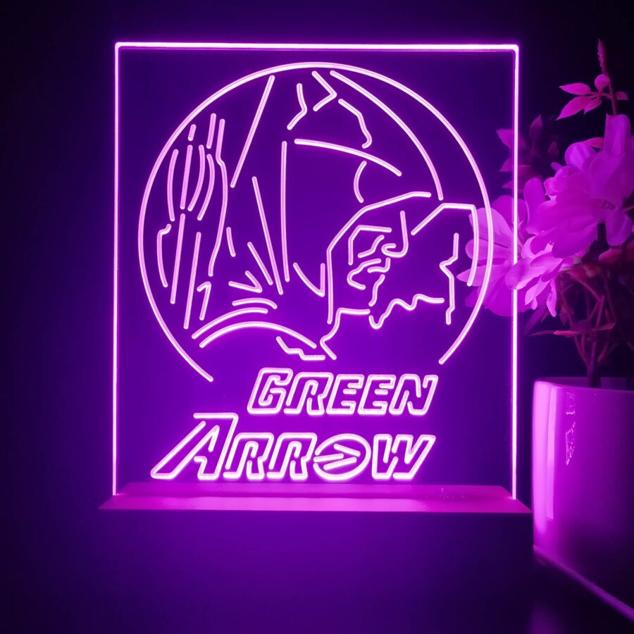 Green Arrow Oliver Queen 3D Illusion Night Light Desk Lamp - Image 5