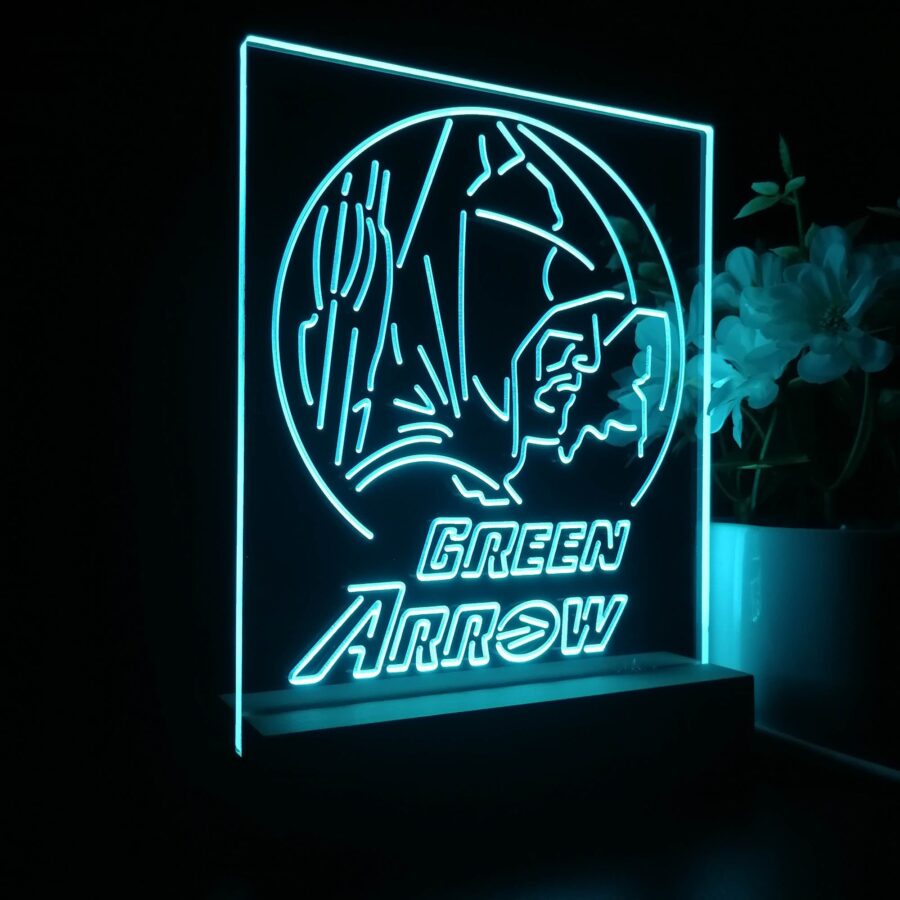 Green Arrow Oliver Queen 3D Illusion Night Light Desk Lamp - Image 6
