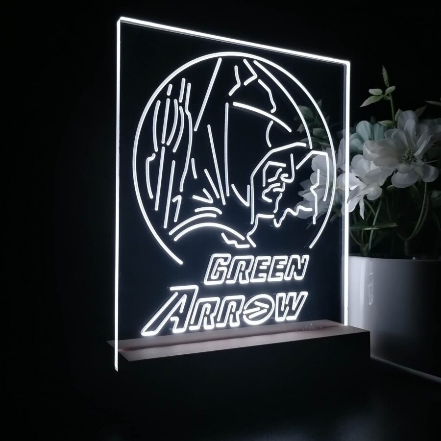 Green Arrow Oliver Queen 3D Illusion Night Light Desk Lamp - Image 7