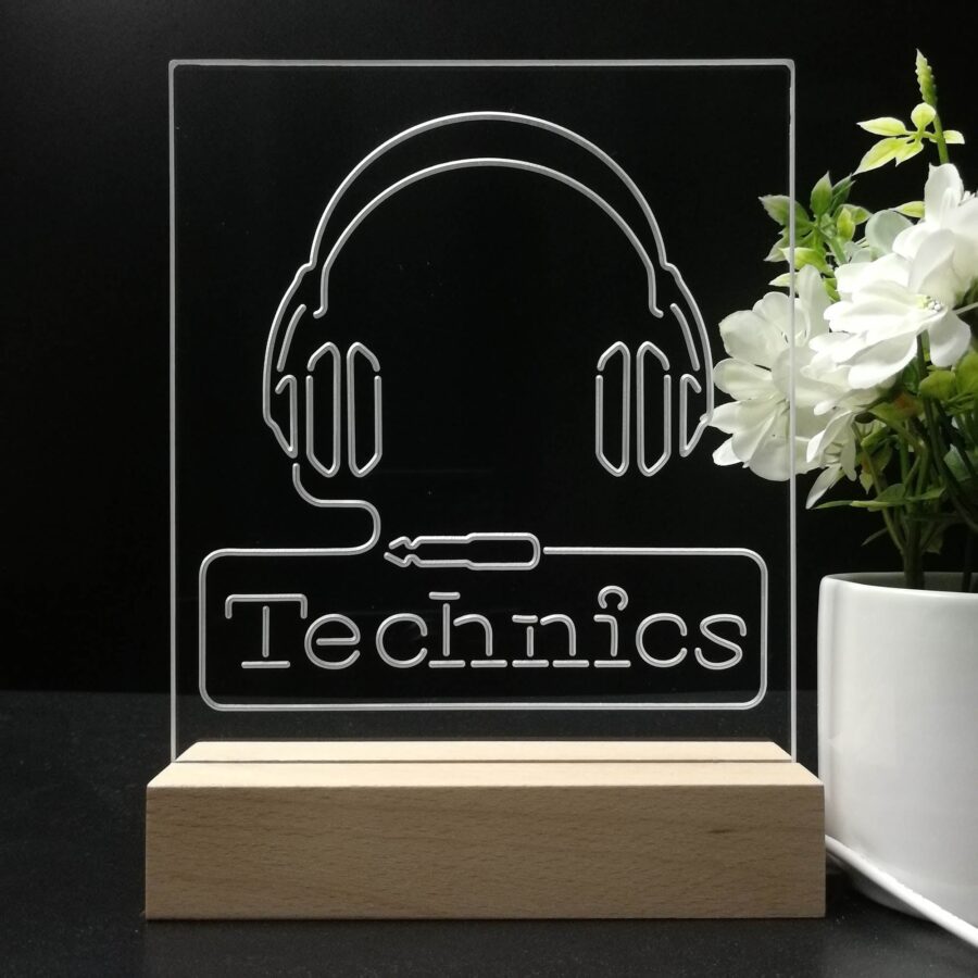 Technics Headphone Audio 3D Illusion Night Light Desk Lamp - Image 8