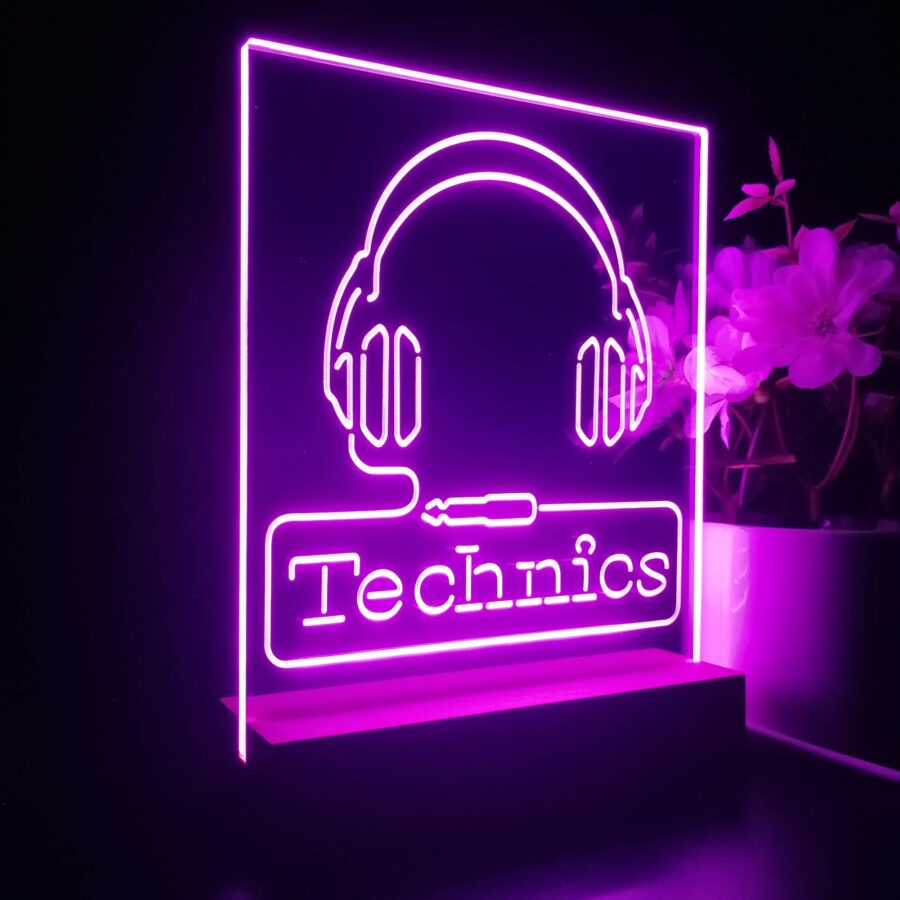 Technics Headphone Audio 3D Illusion Night Light Desk Lamp - Image 5