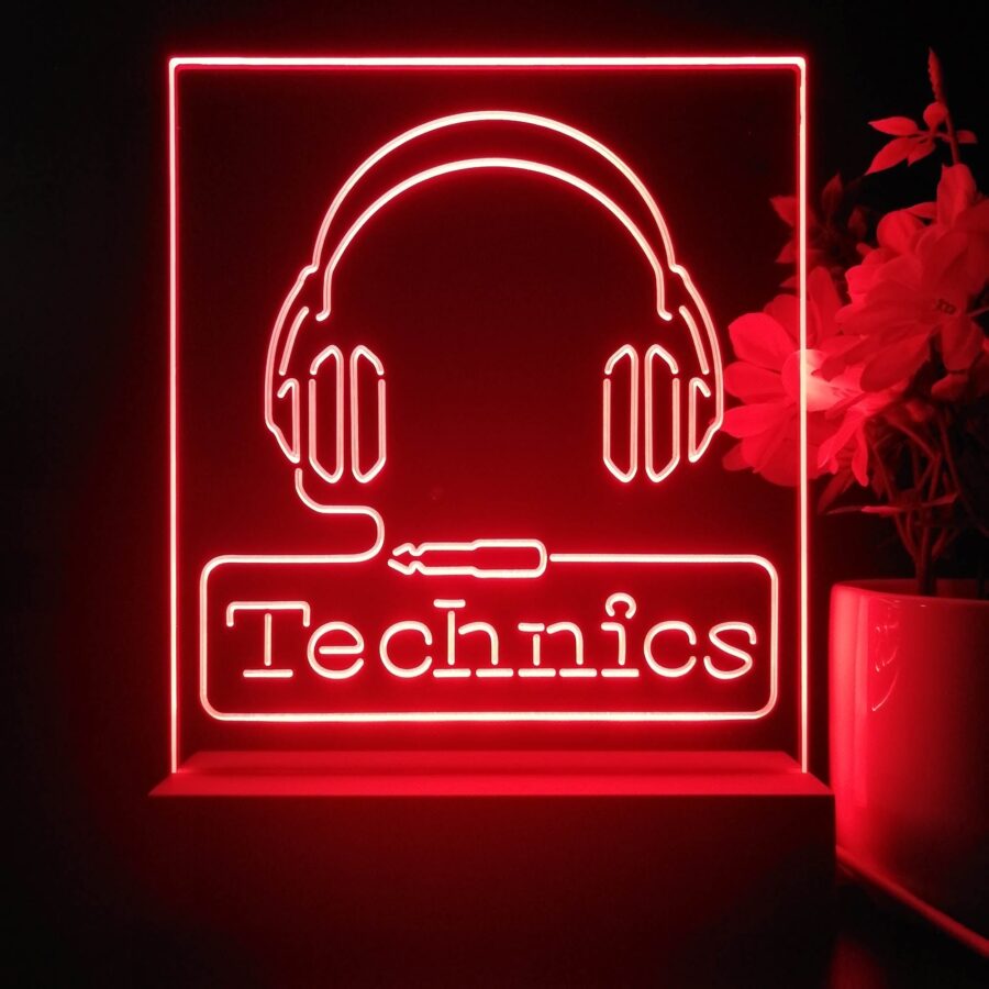 Technics Headphone Audio 3D Illusion Night Light Desk Lamp - Image 4