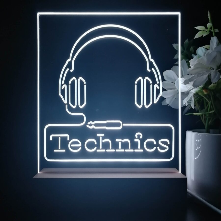 Technics Headphone Audio 3D Illusion Night Light Desk Lamp - Image 2