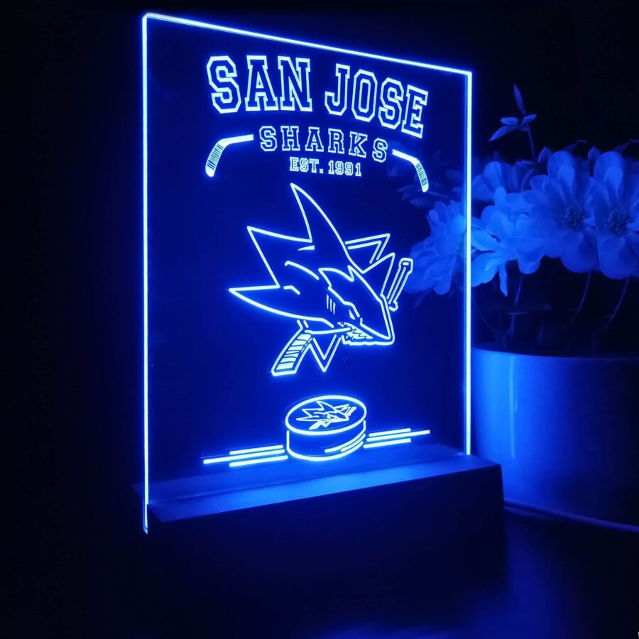 Personalized San Jose Sharks Souvenir Neon Led Night Light Sign - Image 6