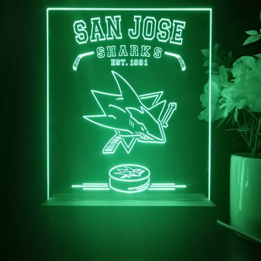 Personalized San Jose Sharks Souvenir Neon Led Night Light Sign - Image 2