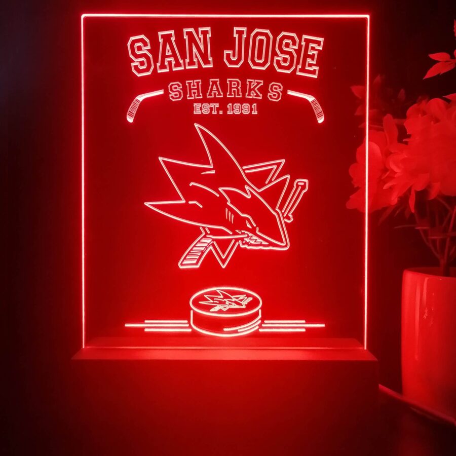 Personalized San Jose Sharks Souvenir Neon Led Night Light Sign - Image 4