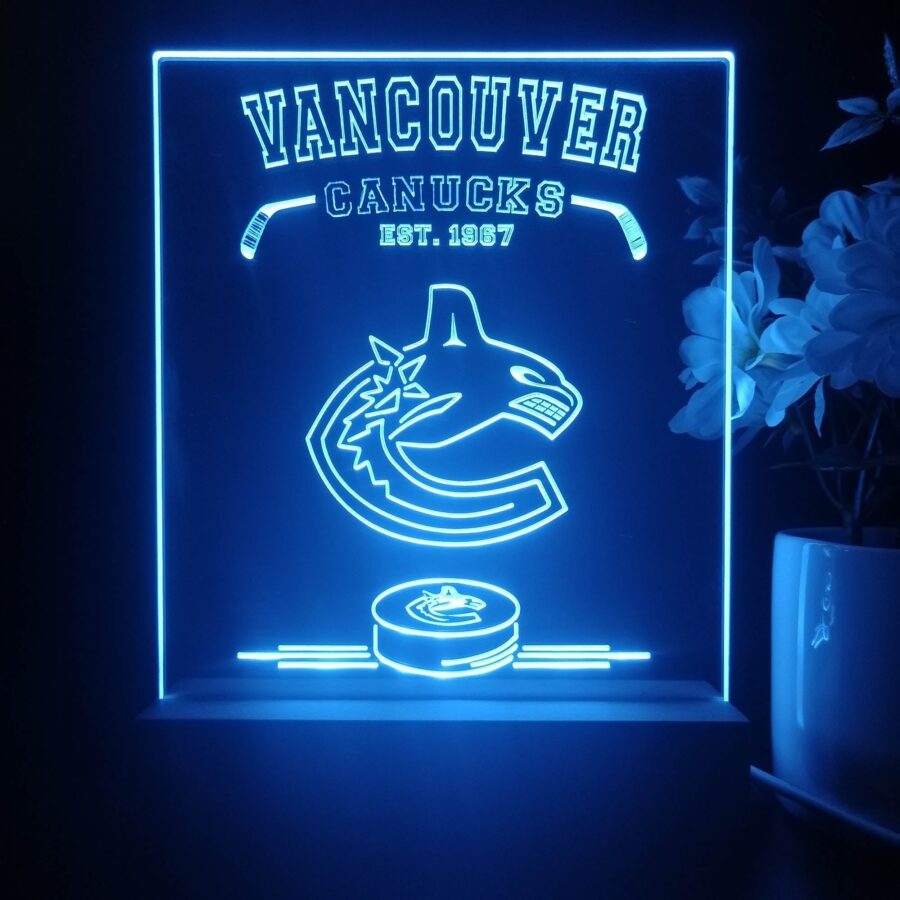 Personalized Vancouver Canucks Souvenir Neon Led Night Light Sign