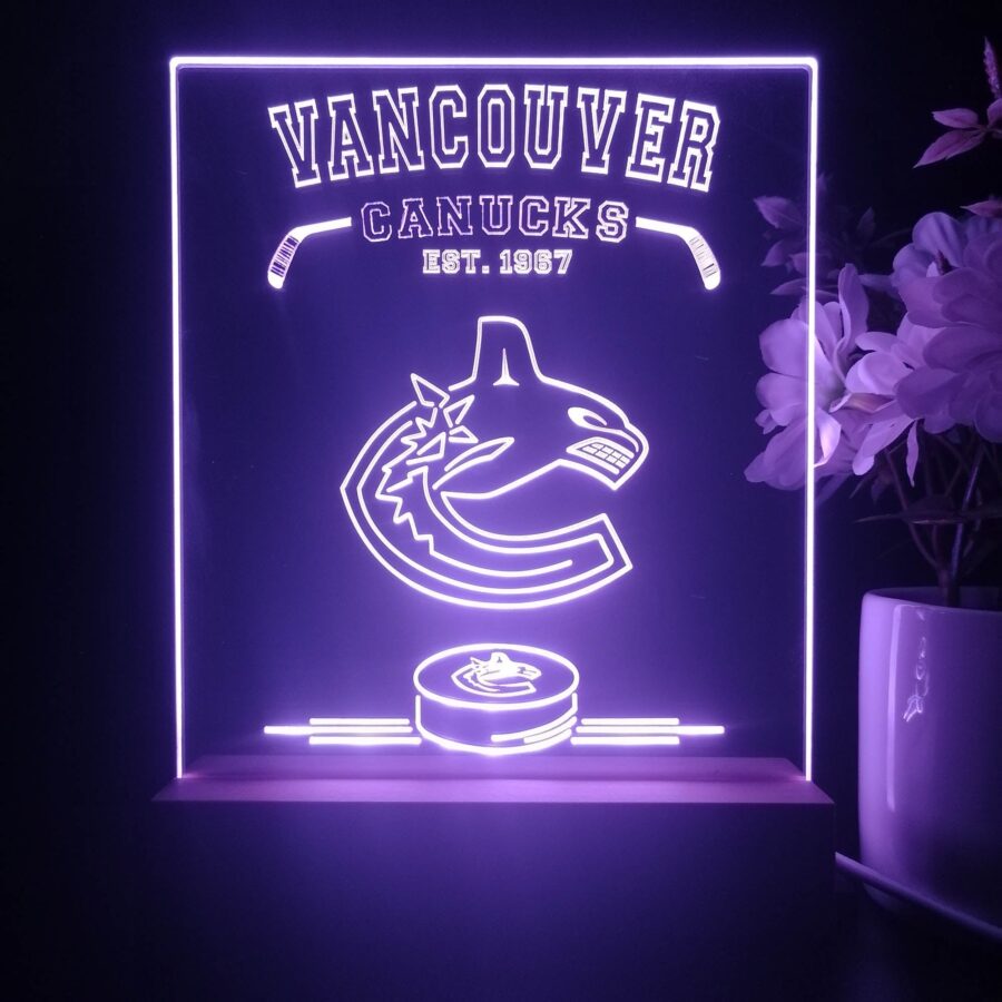 Personalized Vancouver Canucks Souvenir Neon Led Night Light Sign - Image 3