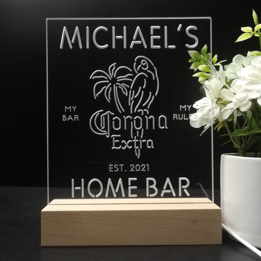 Personalized Coronas Extra Parrot Souvenir Neon Led Night Light Sign - Image 8