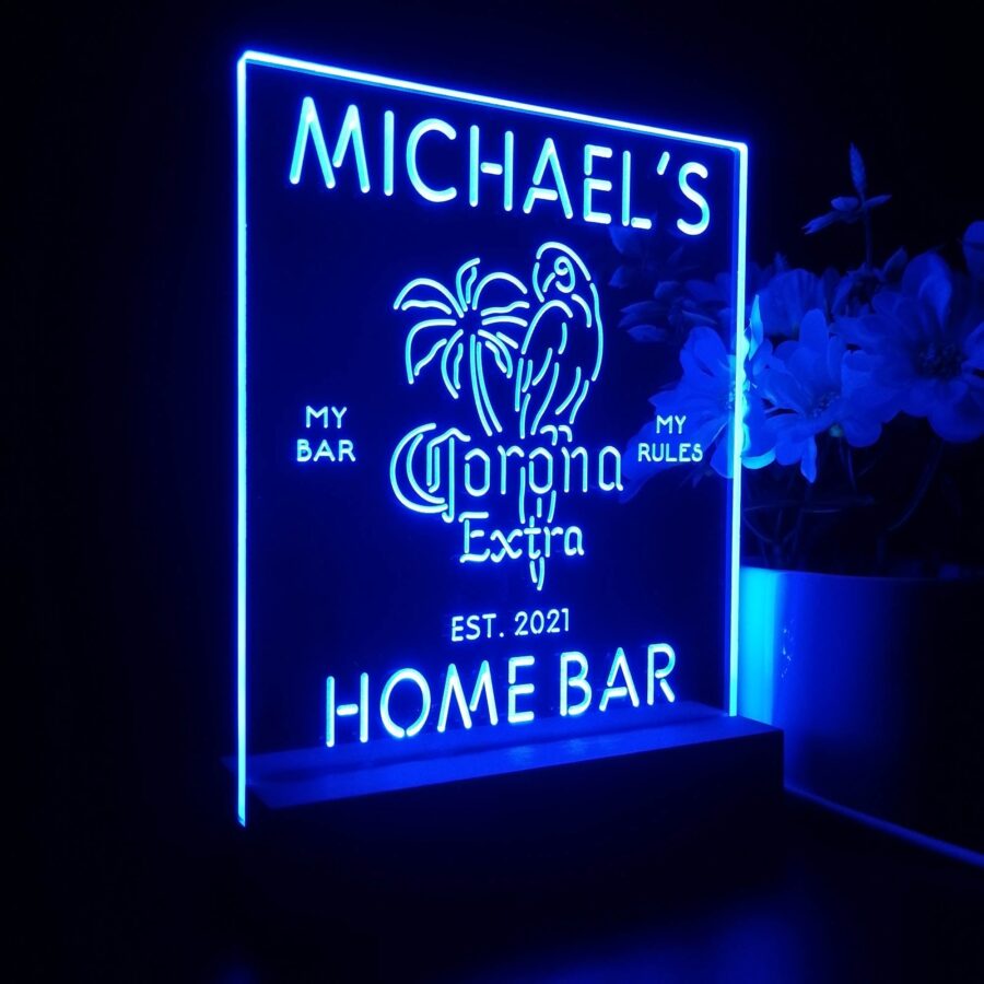 Personalized Coronas Extra Parrot Souvenir Neon Led Night Light Sign - Image 7