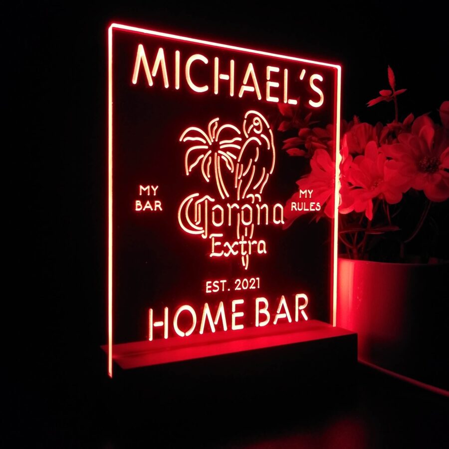 Personalized Coronas Extra Parrot Souvenir Neon Led Night Light Sign - Image 5