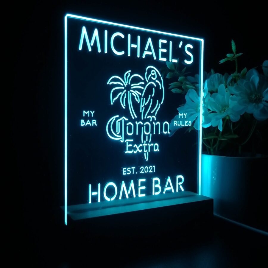 Personalized Coronas Extra Parrot Souvenir Neon Led Night Light Sign - Image 6