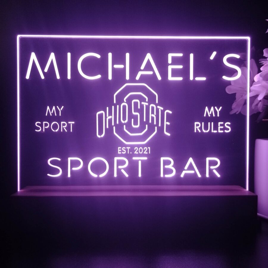 Personalized Ohio State Buckeyes Souvenir Neon Led Night Light Sign Style 3 - Image 3