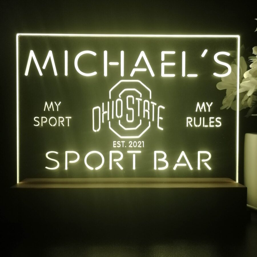 Personalized Ohio State Buckeyes Souvenir Neon Led Night Light Sign Style 3 - Image 2