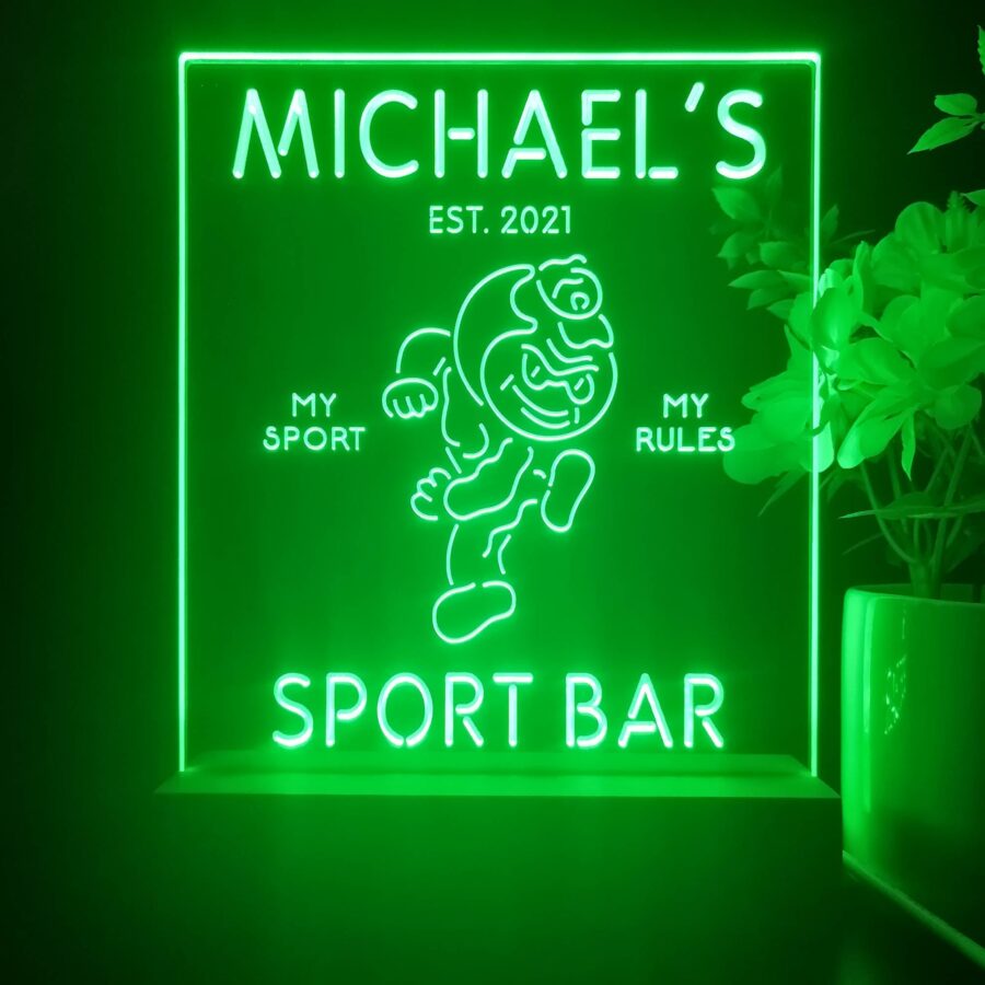 Personalized Ohio State Buckeyes Brutus Souvenir Neon Led Night Light Sign Style 2 - Image 5