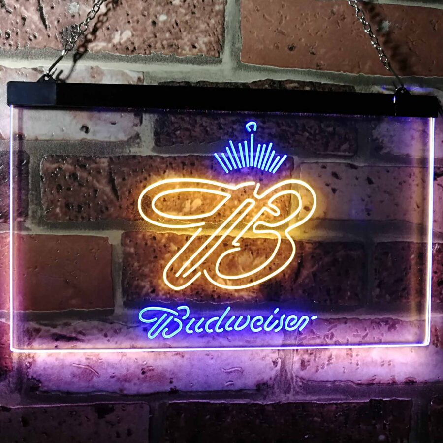 Budweiser Crown King Beer Bar Neon Like Led Sign