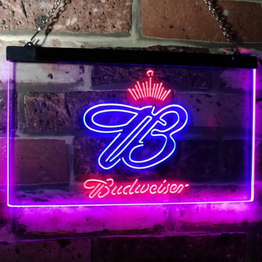Budweiser Crown King Beer Bar Neon Like Led Sign - Image 10