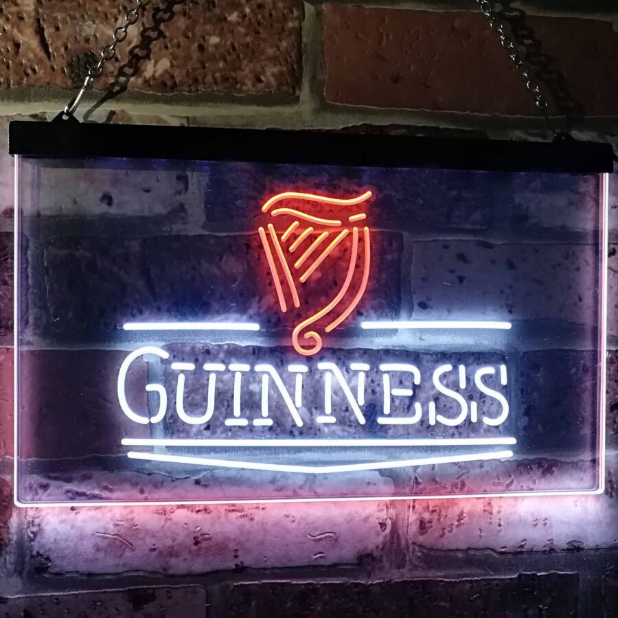 Guinness Classic Beer Bar Neon Light Led Sign - Image 10