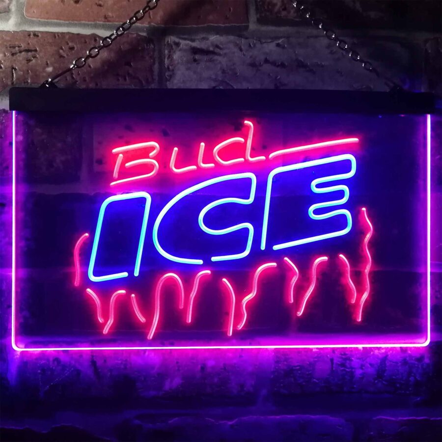 Bud Light Ice Beer Home Bar Neon Light Led Sign
