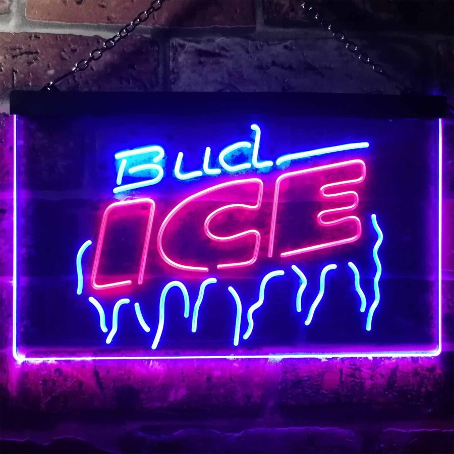 Bud Light Ice Beer Home Bar Neon Light Led Sign - Image 8