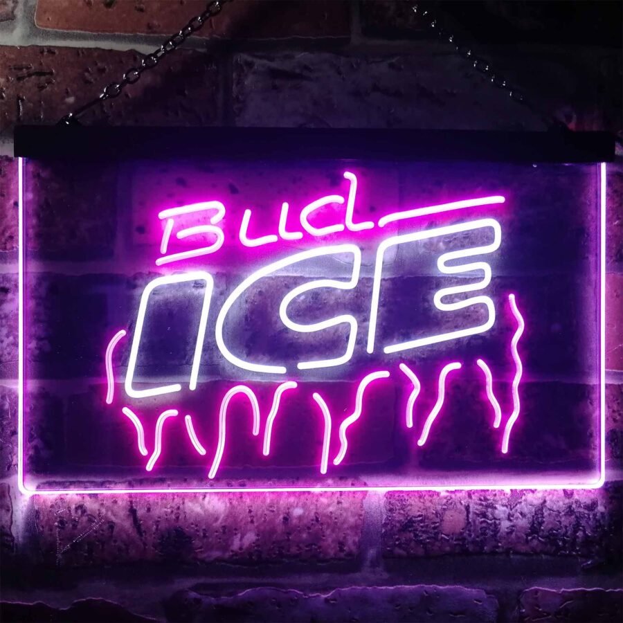 Bud Light Ice Beer Home Bar Neon Light Led Sign - Image 5