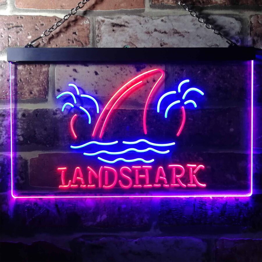 Landshark Palm Tree Island Neon Light Led Sign - Image 3