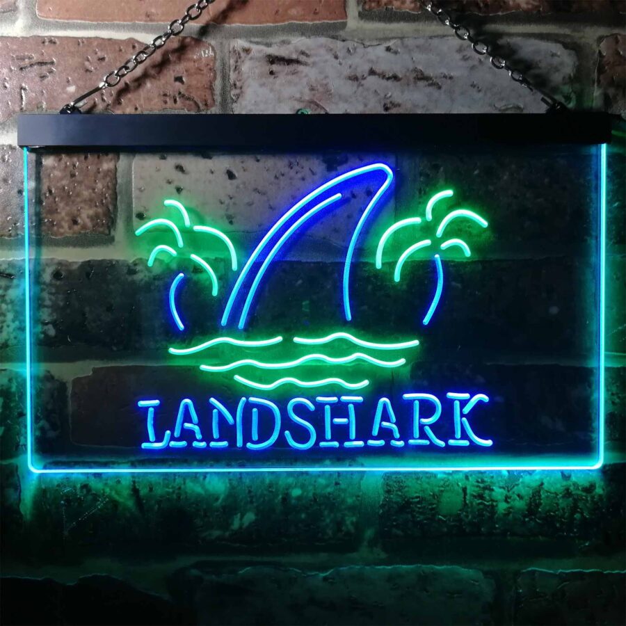 Landshark Palm Tree Island Neon Light Led Sign - Image 2