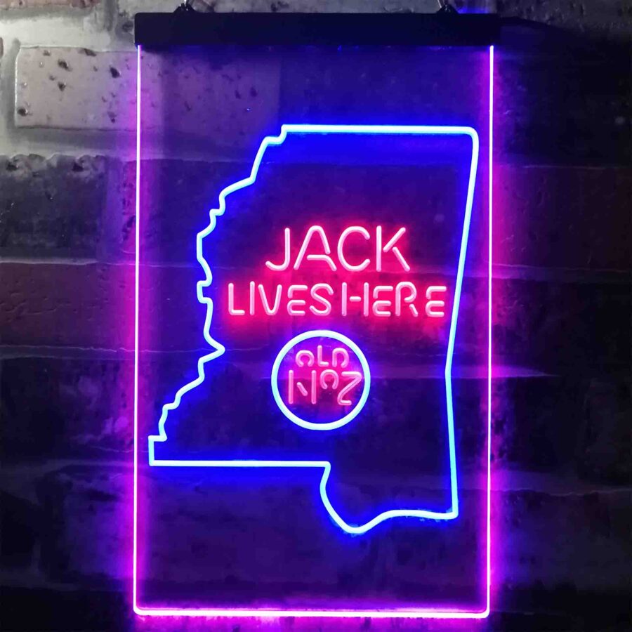 Mississippi Jack Daniels Home Bar Neon Light Led Sign - Image 2