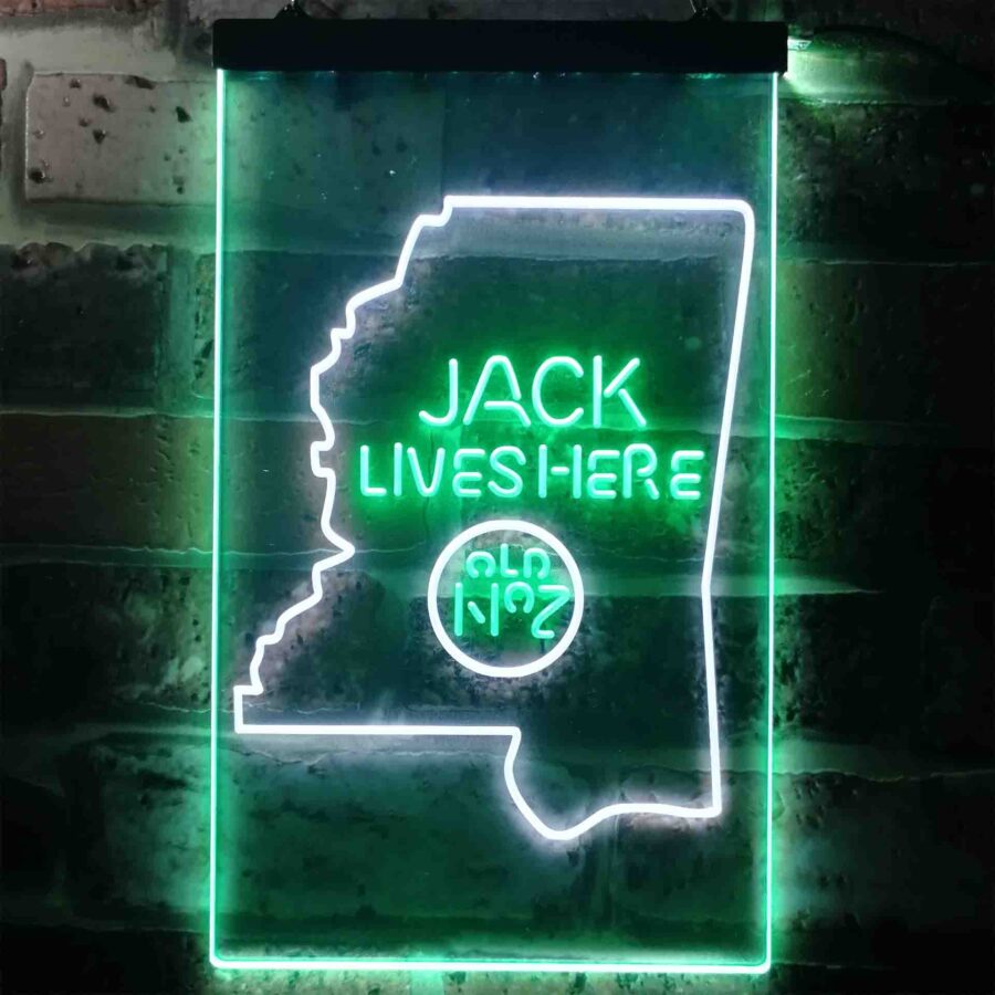 Mississippi Jack Daniels Home Bar Neon Light Led Sign